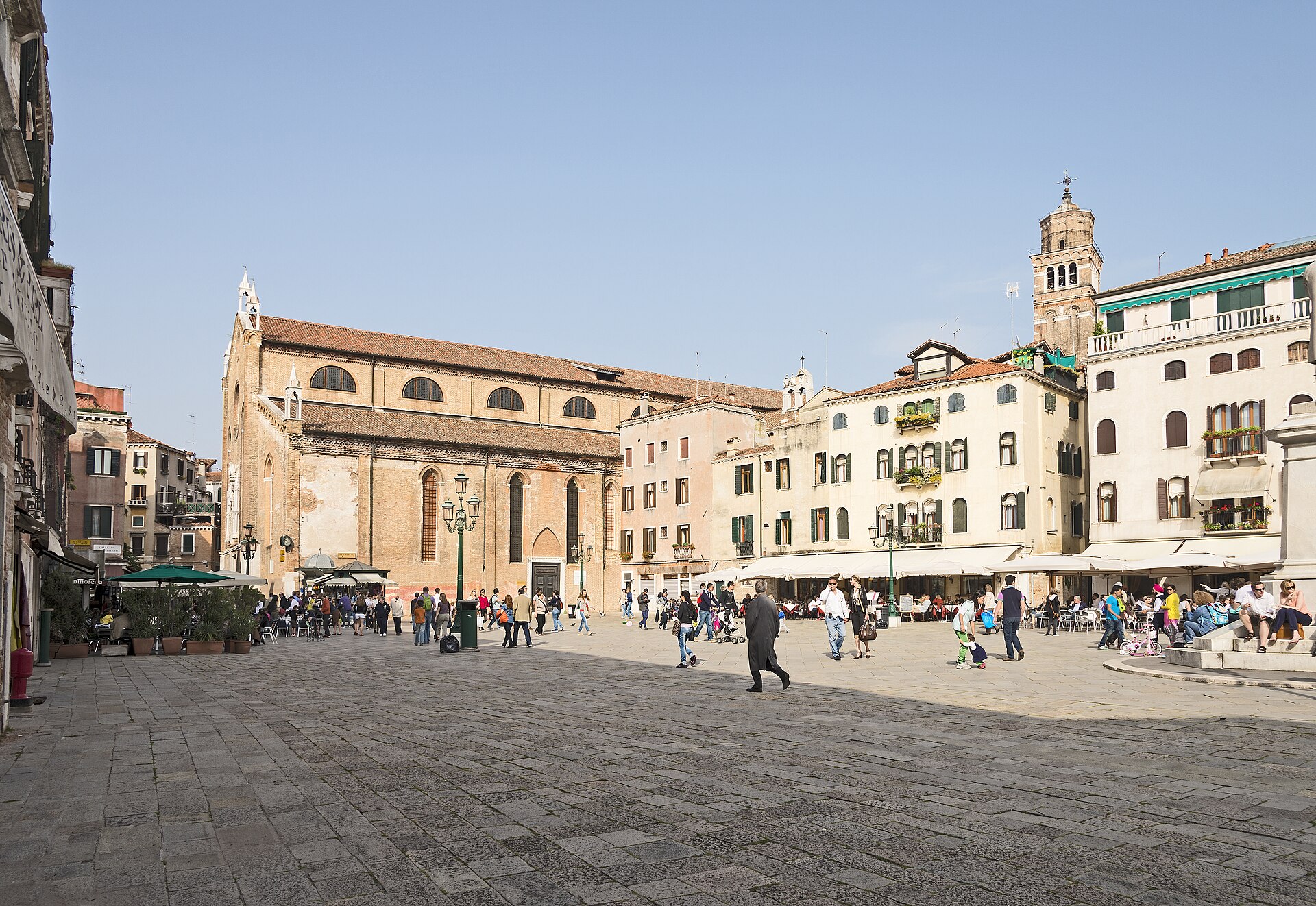 Campo Santo Stefano and the Church of Santo Stefano in Venice