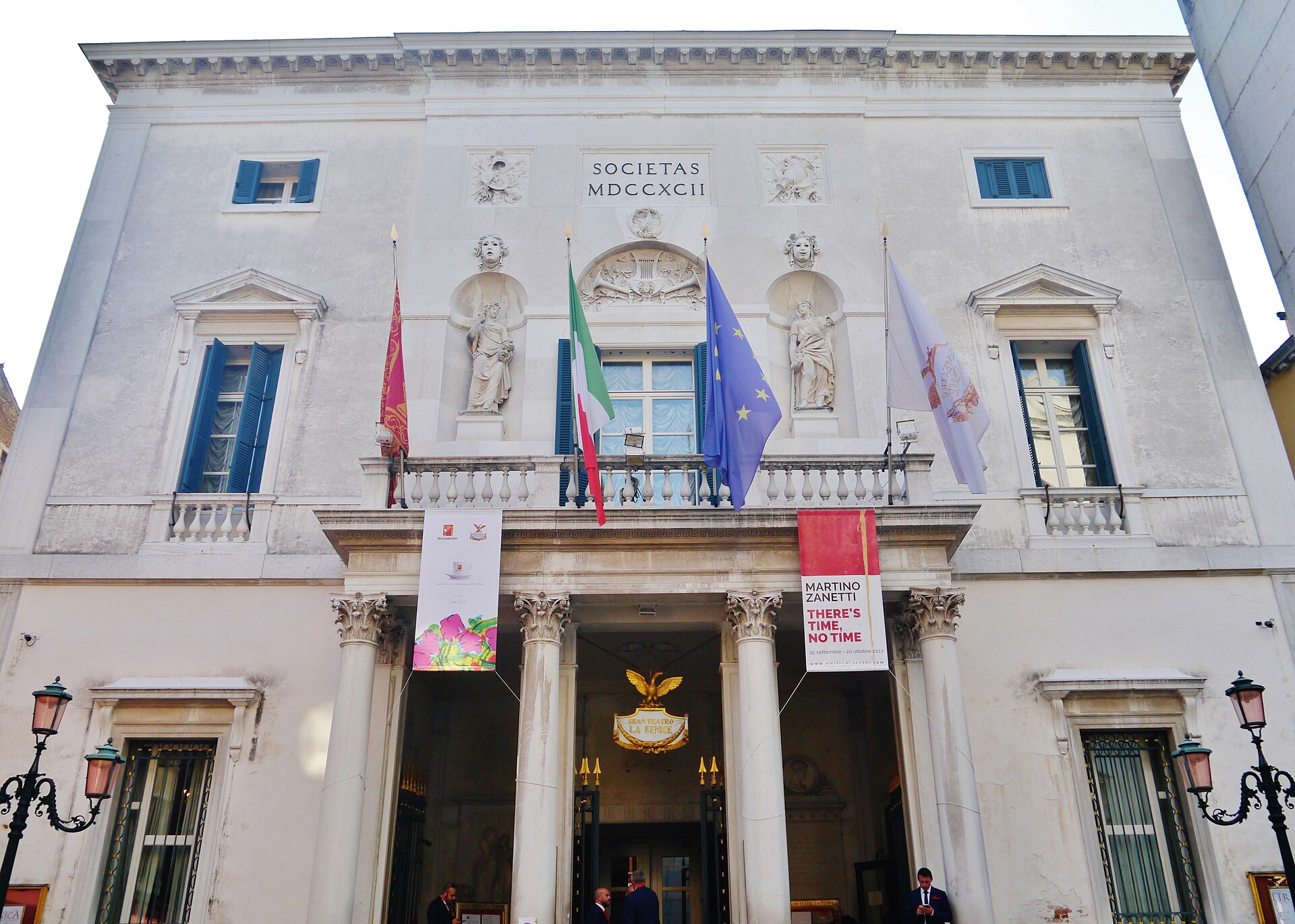 Facade of Teatro La Fenice in Venice